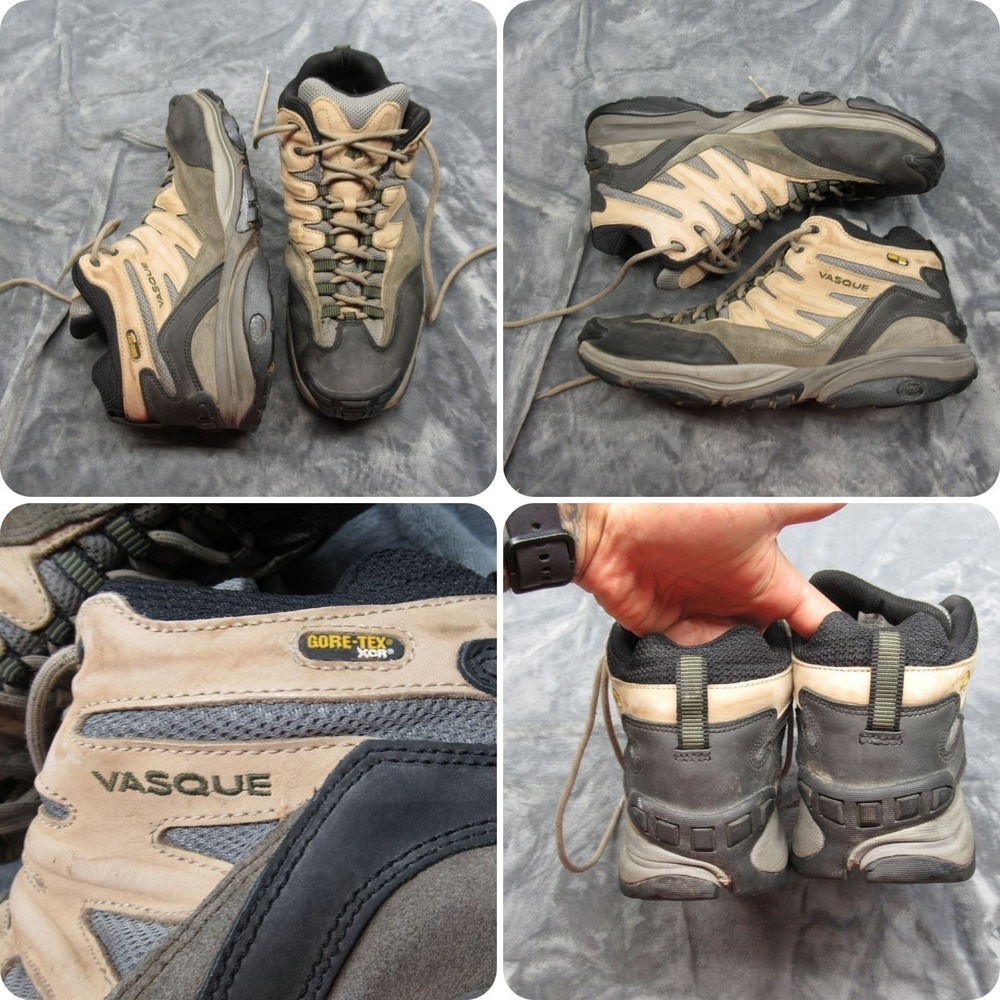 Vasque Stealth GTX Boots Men 14M Hiking Gray XCR GoreTex Waterproof Leather 7388